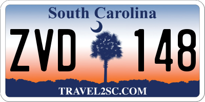 SC license plate ZVD148