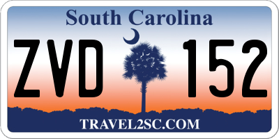 SC license plate ZVD152