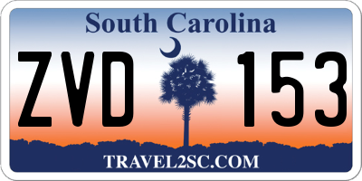 SC license plate ZVD153
