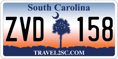 SC license plate ZVD158