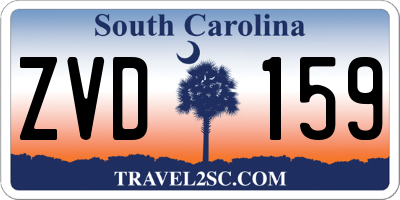 SC license plate ZVD159