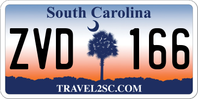 SC license plate ZVD166