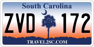 SC license plate ZVD172