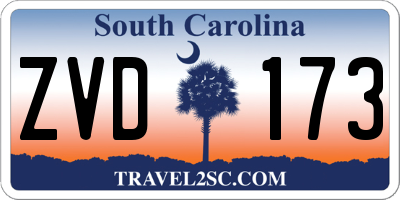 SC license plate ZVD173