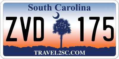 SC license plate ZVD175