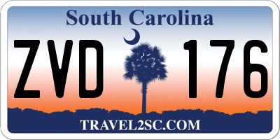 SC license plate ZVD176