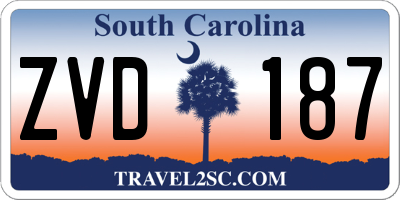 SC license plate ZVD187