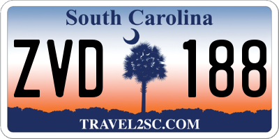 SC license plate ZVD188