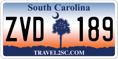 SC license plate ZVD189
