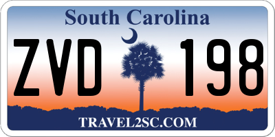 SC license plate ZVD198