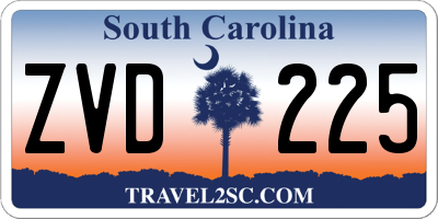 SC license plate ZVD225