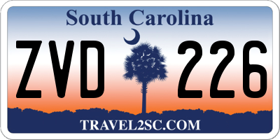 SC license plate ZVD226