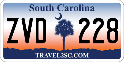 SC license plate ZVD228