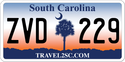 SC license plate ZVD229