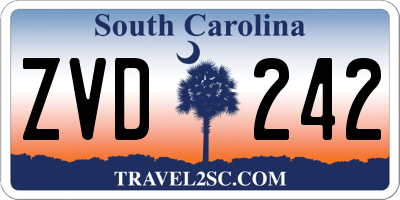 SC license plate ZVD242