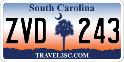 SC license plate ZVD243