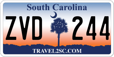 SC license plate ZVD244