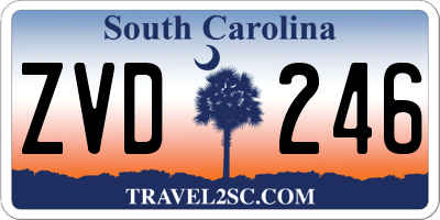 SC license plate ZVD246