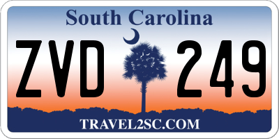 SC license plate ZVD249
