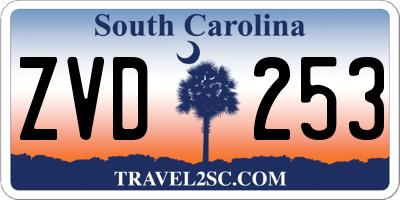 SC license plate ZVD253