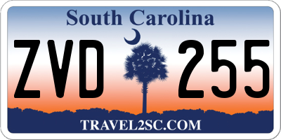 SC license plate ZVD255