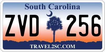 SC license plate ZVD256
