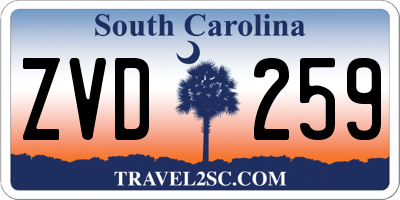 SC license plate ZVD259