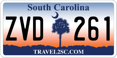 SC license plate ZVD261