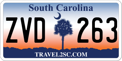 SC license plate ZVD263