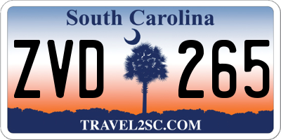 SC license plate ZVD265
