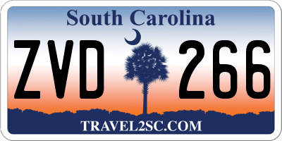 SC license plate ZVD266