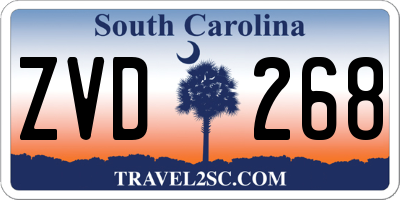 SC license plate ZVD268