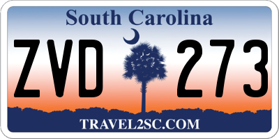 SC license plate ZVD273