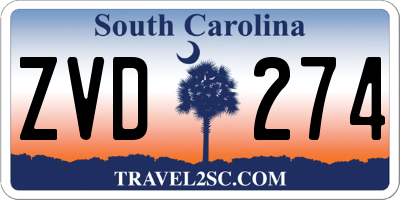 SC license plate ZVD274
