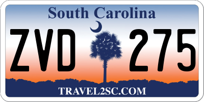 SC license plate ZVD275