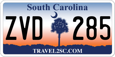SC license plate ZVD285