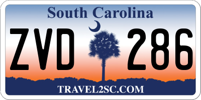 SC license plate ZVD286