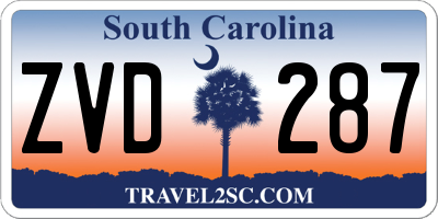 SC license plate ZVD287