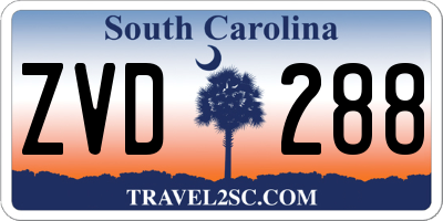 SC license plate ZVD288