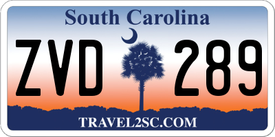 SC license plate ZVD289