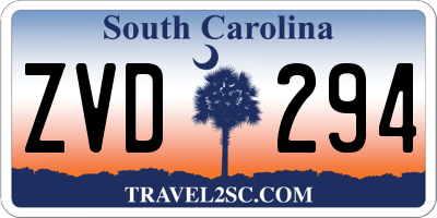 SC license plate ZVD294