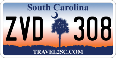 SC license plate ZVD308