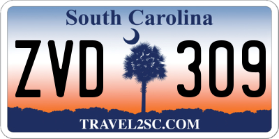 SC license plate ZVD309