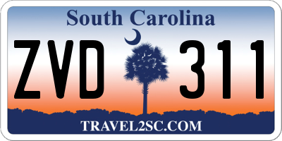 SC license plate ZVD311