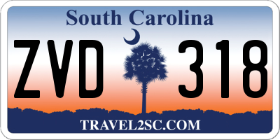 SC license plate ZVD318