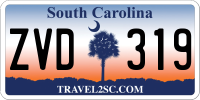 SC license plate ZVD319
