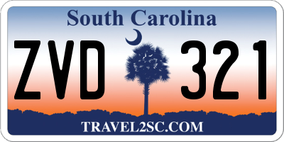 SC license plate ZVD321