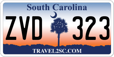 SC license plate ZVD323