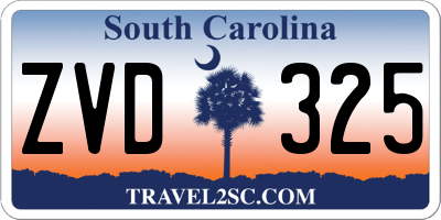 SC license plate ZVD325