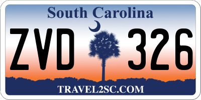 SC license plate ZVD326